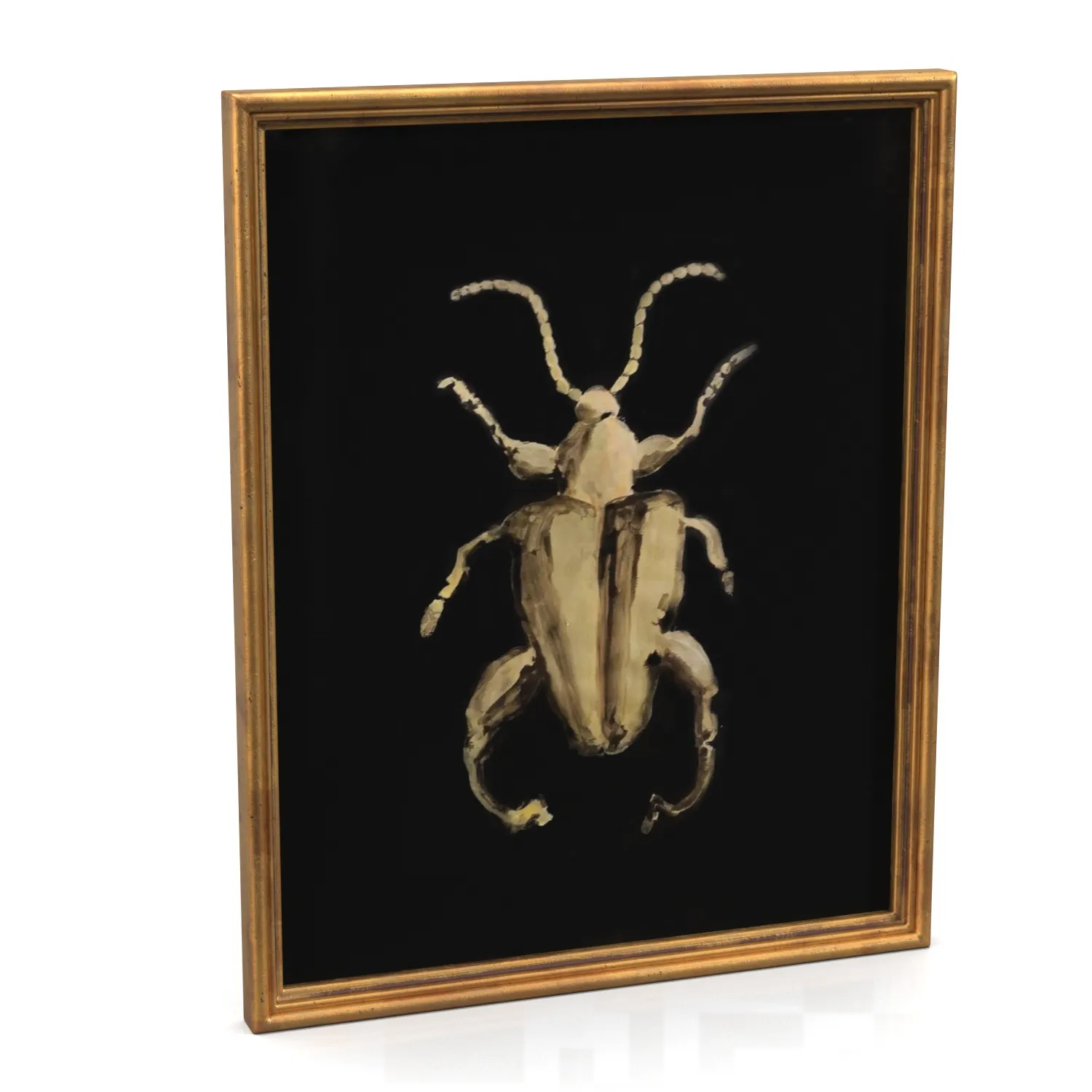 Scarabeo Watercolor Painting Wall Art PBR 3D Model_01